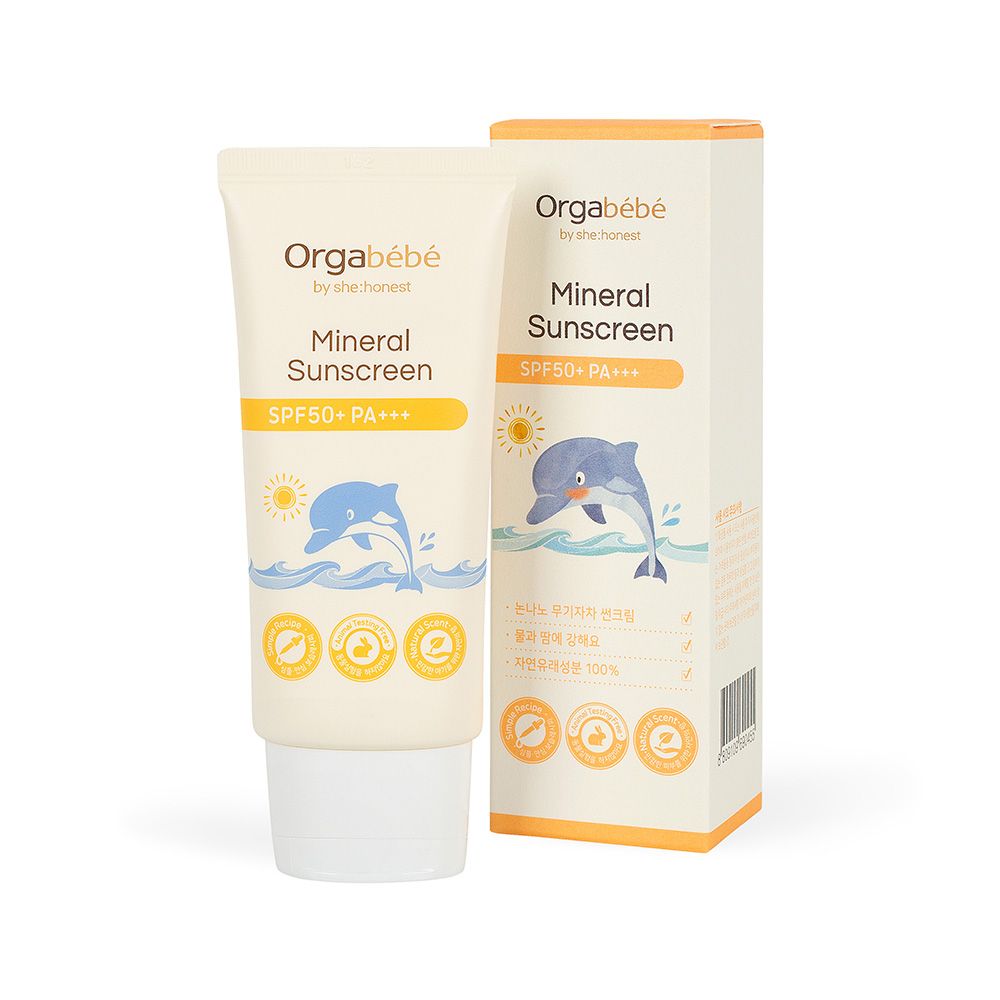  [Orgabebe] Mineral Sunscreen 50g _ Baby Sun Cream, Kids Sunblock _ Made in KOREA